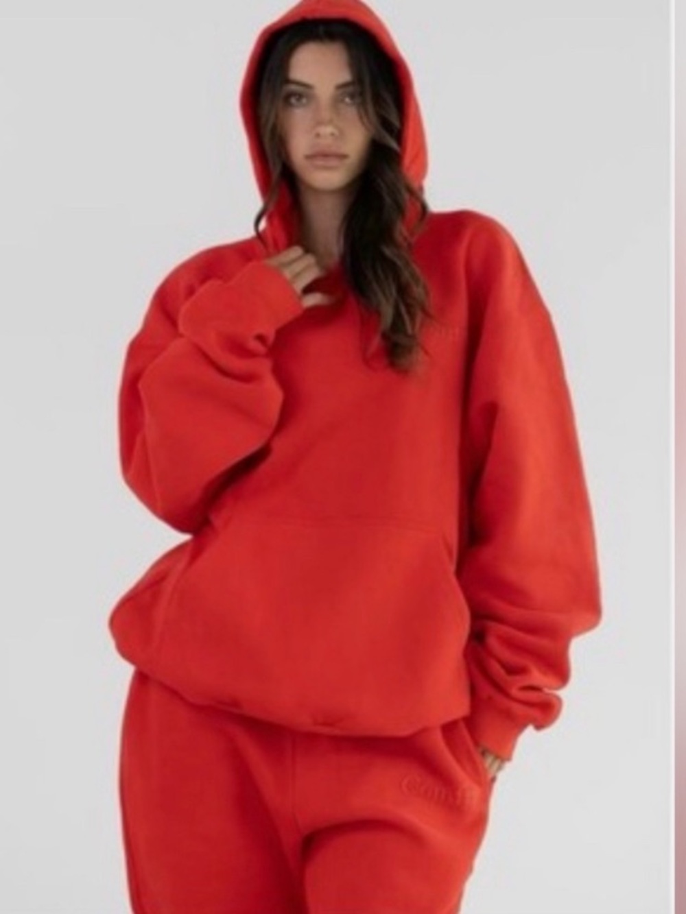 Comfrt Crimson Red Sweatsuit Set Hoodie Sweatpants Size M NWOT TikTok Viral - Picture 5 of 6